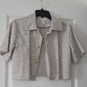 H&M Tweed Button Shirt